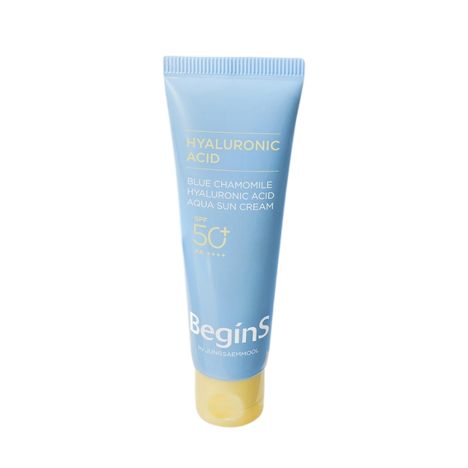Begins by JUNG SAEM MOOL Blue Chamomile Hyaluronic Acid Aqua Sun Cream SPF 50+ PA++++ 50ml