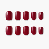 MUZMAK Nail Tips 36pcs #Best Red(Short Square)