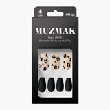 MUZMAK Nail Tips 36pcs #Black Hope(Coffin)