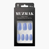 MUZMAK Nail Tips 36pcs #Blue Lemonade(Coffin)