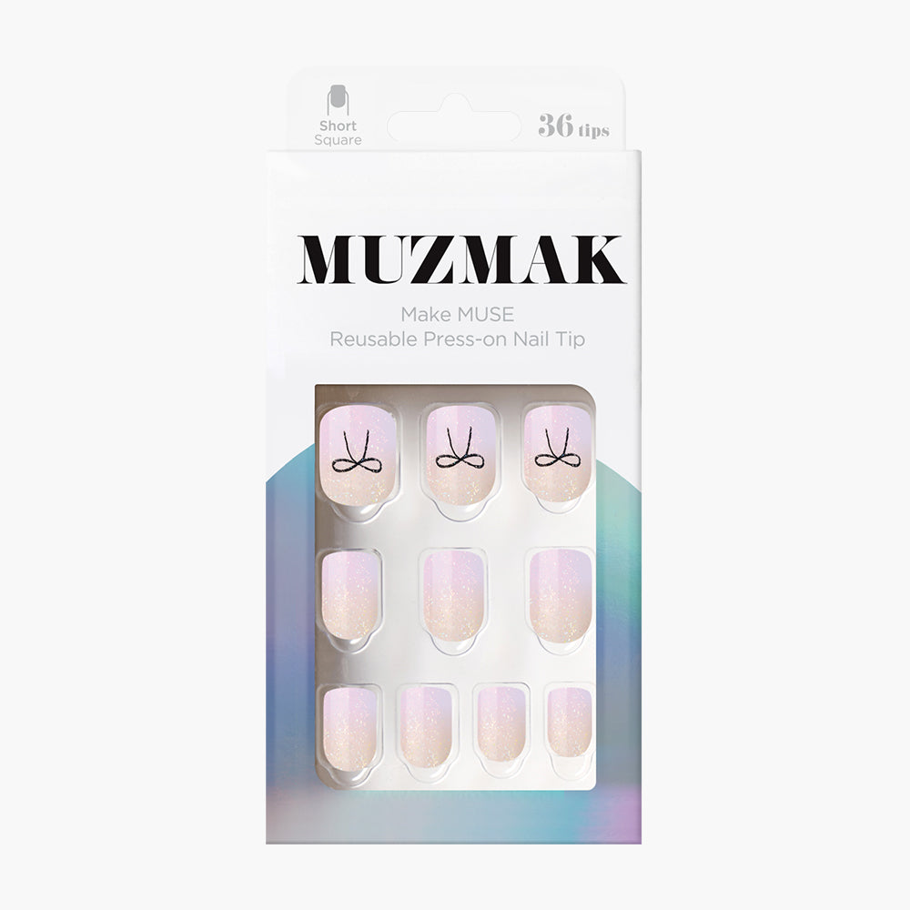 MUZMAK Nail Tips 36pcs #Bouquet(Short Square)
