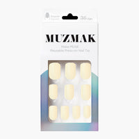 MUZMAK Nail Tips 36pcs #Butter(Regular Square)