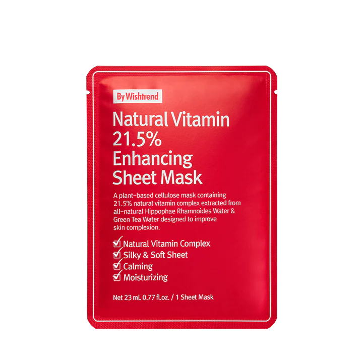 By Wishtrend Natural Vitamin 21.5% Enhancing Sheet Mask 5ea
