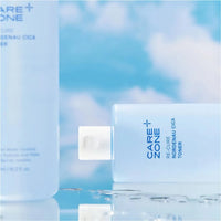 CAREZONE Re-cure Nordenau Cica Toner 490ml bottle with green label and white cap, isolated on white background.