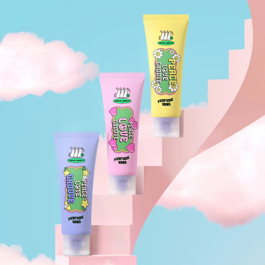 [Expiration imminen] CHASIN’ RABBITS Peace Love Groove Perfume Hand 50ml 3 Types