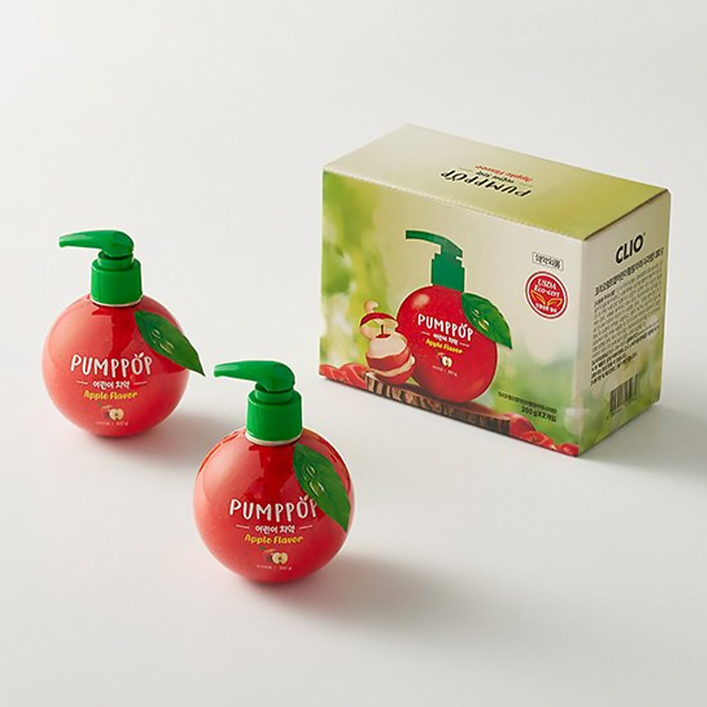CLIO Pump Pop Kids Pumping Toothpaste Apple Flavor 300g*2Pack | DODO ...