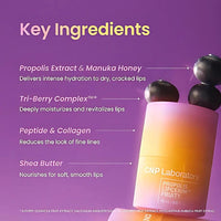 Infused with the power of propolis extract to provide deep hydration and soothing care for dry, chapped lips