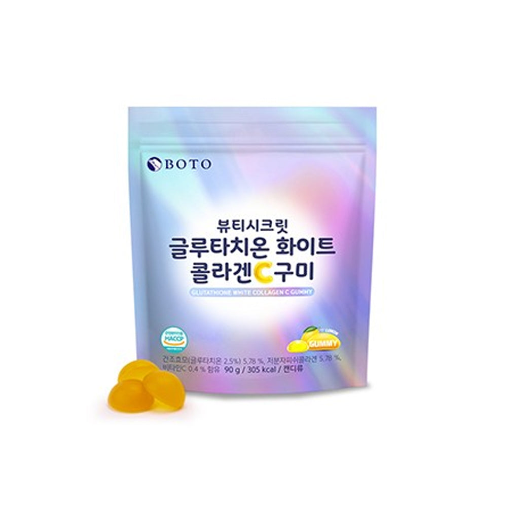 (NEWK) BOTO Beauty Secret Whitening Glutathione Collagen C Gummies 90g x 6 packets - DODOSKIN
