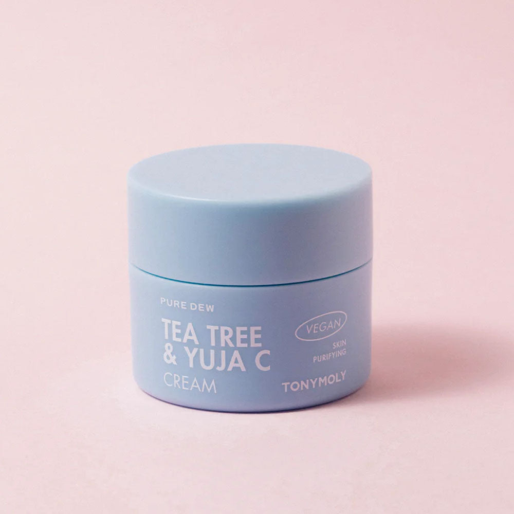 (NEWK) TONYMOLY Pure Dew Tea Tree & Yuja C Cream 50ml - DODOSKIN