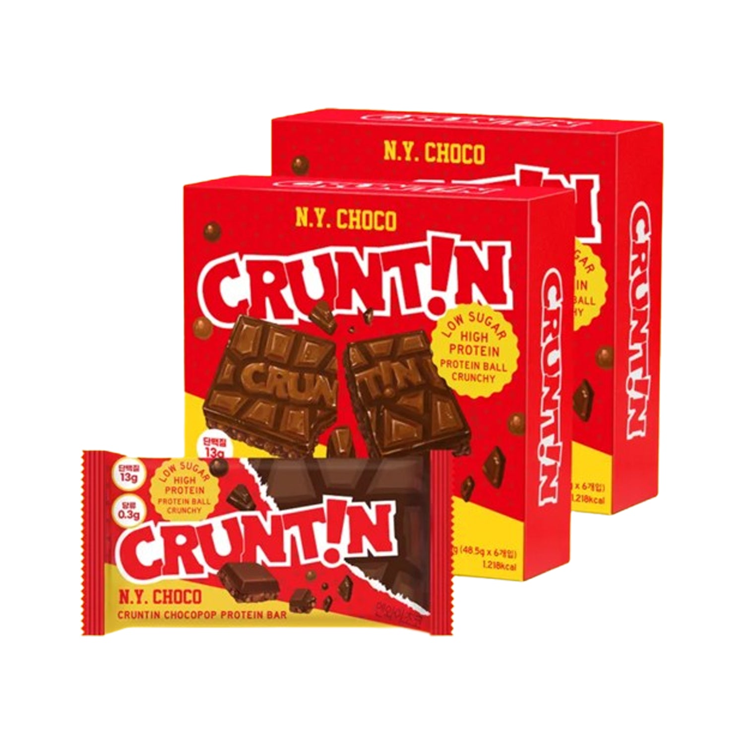 Choco Powder Box CRUNTIN Choco Pop Protein Bar - NY Choco (2 Boxes / 12 Bars) | DODO ...