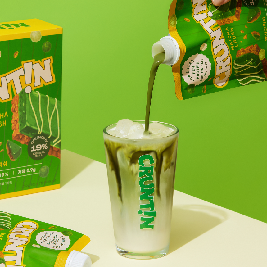 CRUNTIN Crunch Ball Protein Shake – Matcha Flavor, 50g × 20 Packs