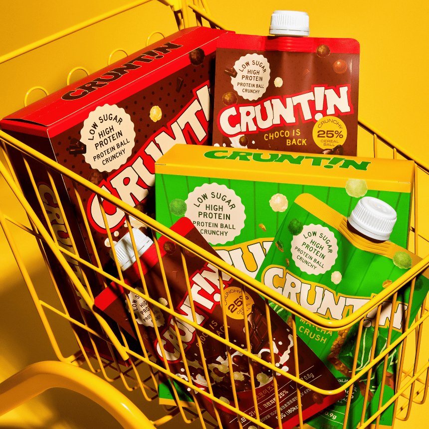 CRUNTIN Crunch Ball Protein Shake – Matcha Flavor, 50g × 20 Packs