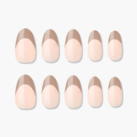 MUZMAK Nail Tips 36pcs #Cafe Latte(Almond)