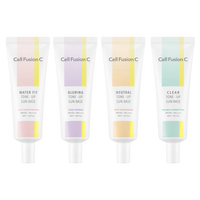 Cell Fusion C Tone-up Sun Base SPF50+ PA++++ in four shades, 40ml, offers sun protection and skin tone enhancement.