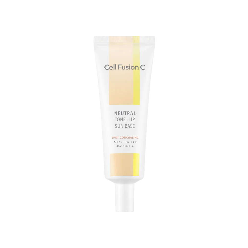 40ml Cell Fusion C Tone-up Sun Base with SPF50+ PA++++, available in 4 colors.