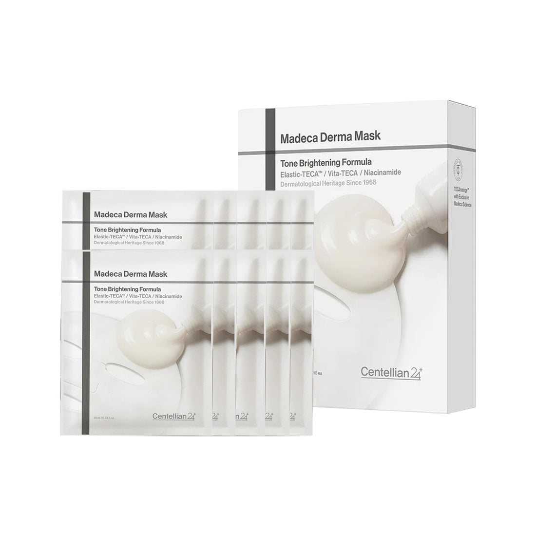 Centellian24 Madeca Derma Mask Tone Brightening Formula 25ml 1 Box 10 Sheets