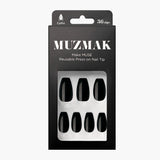 MUZMAK Nail Tips 36pcs #Chic Black (Coffin)