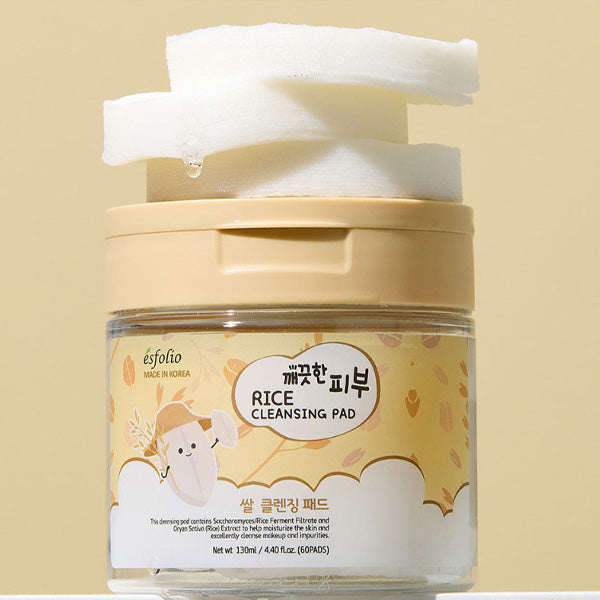 esfolio Clean Skin Rice Cleansing Pads 130ml 60 Sheets