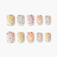 MUZMAK Nail Tips 36pcs #Cookie Ring(Short Square)