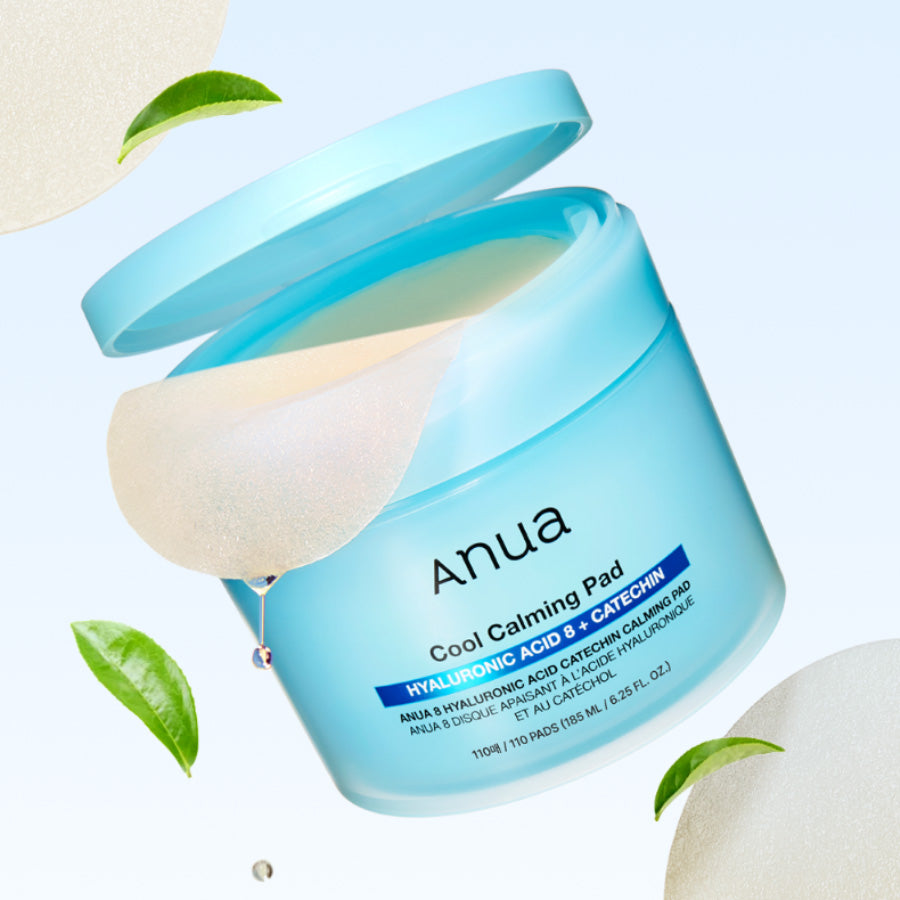 Anua 8 Hyaluronic Acid Catechin Calming Cooling Pads 110 Sheets [2+1]