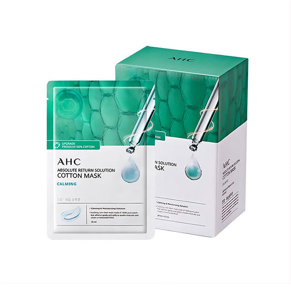 AHC Absolute Return Solution Pure Cotton Mask Calming 28ml 25 Sheets