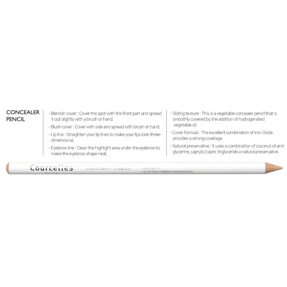 Courcelles Original Concealer Pencil (2 Colors: CC700 / CC800) – Optional Sharpener Included