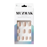 MUZMAK Nail Tips 36pcs #Cream Beige(Short Square)
