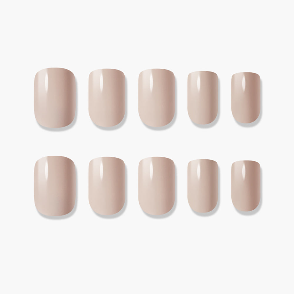 MUZMAK Nail Tips 36pcs #Cream Beige(Regular Square)