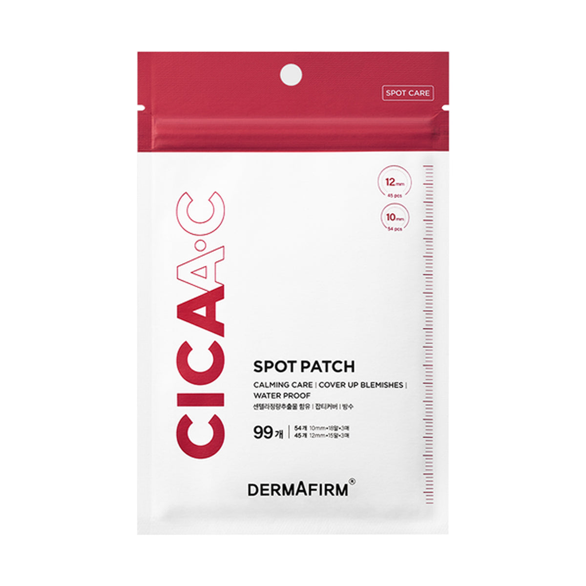 DERMAFIRM CICA A. C Spot Patch Calming Care Cover Up Blemishes Water Proof 99ea