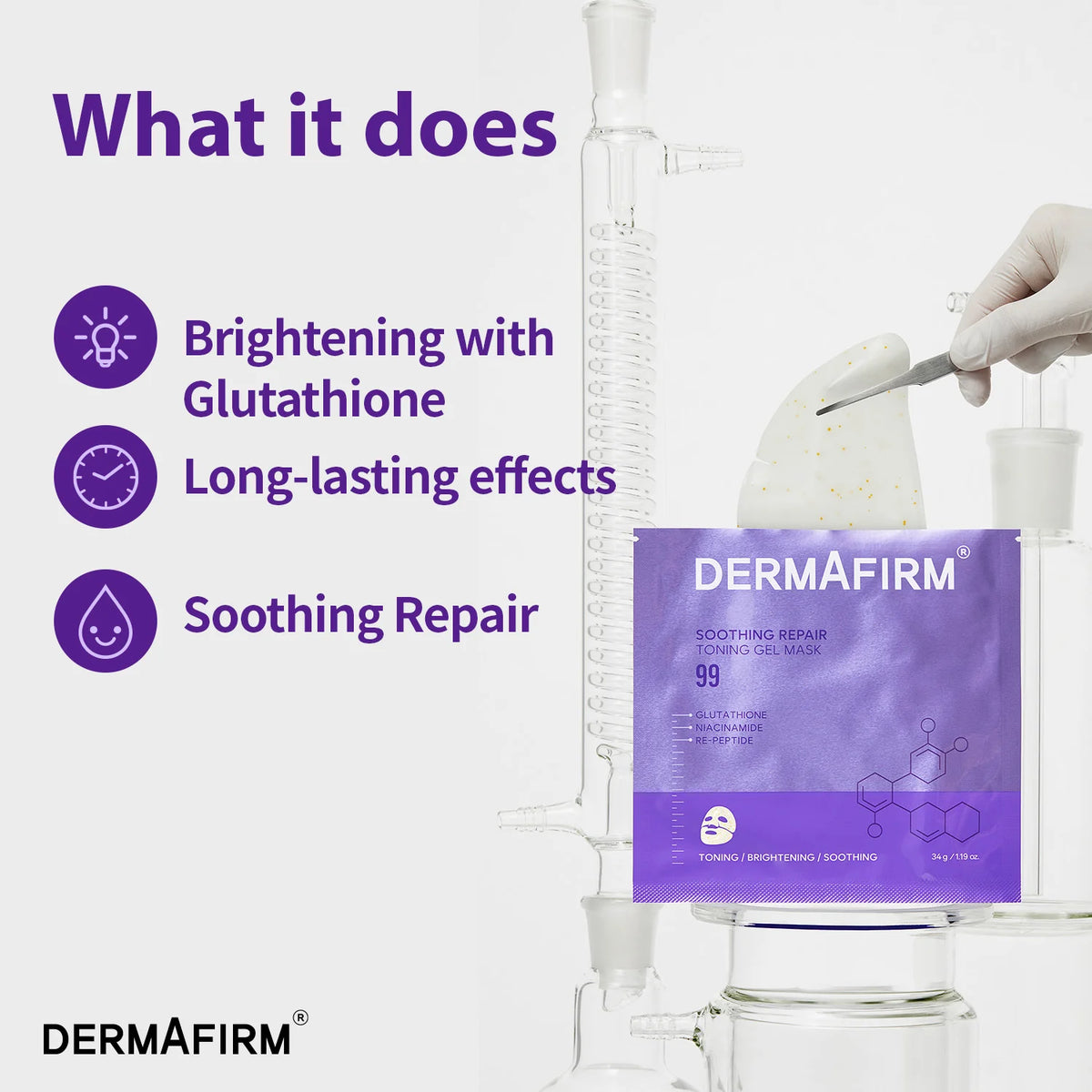DERMAFIRM Soothing Repair Toning Gel Mask R4 (4 Sheet)