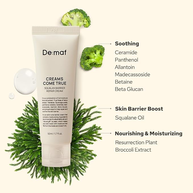 De:maf Creams Come True Squalane Barrier Repair Cream 100ml