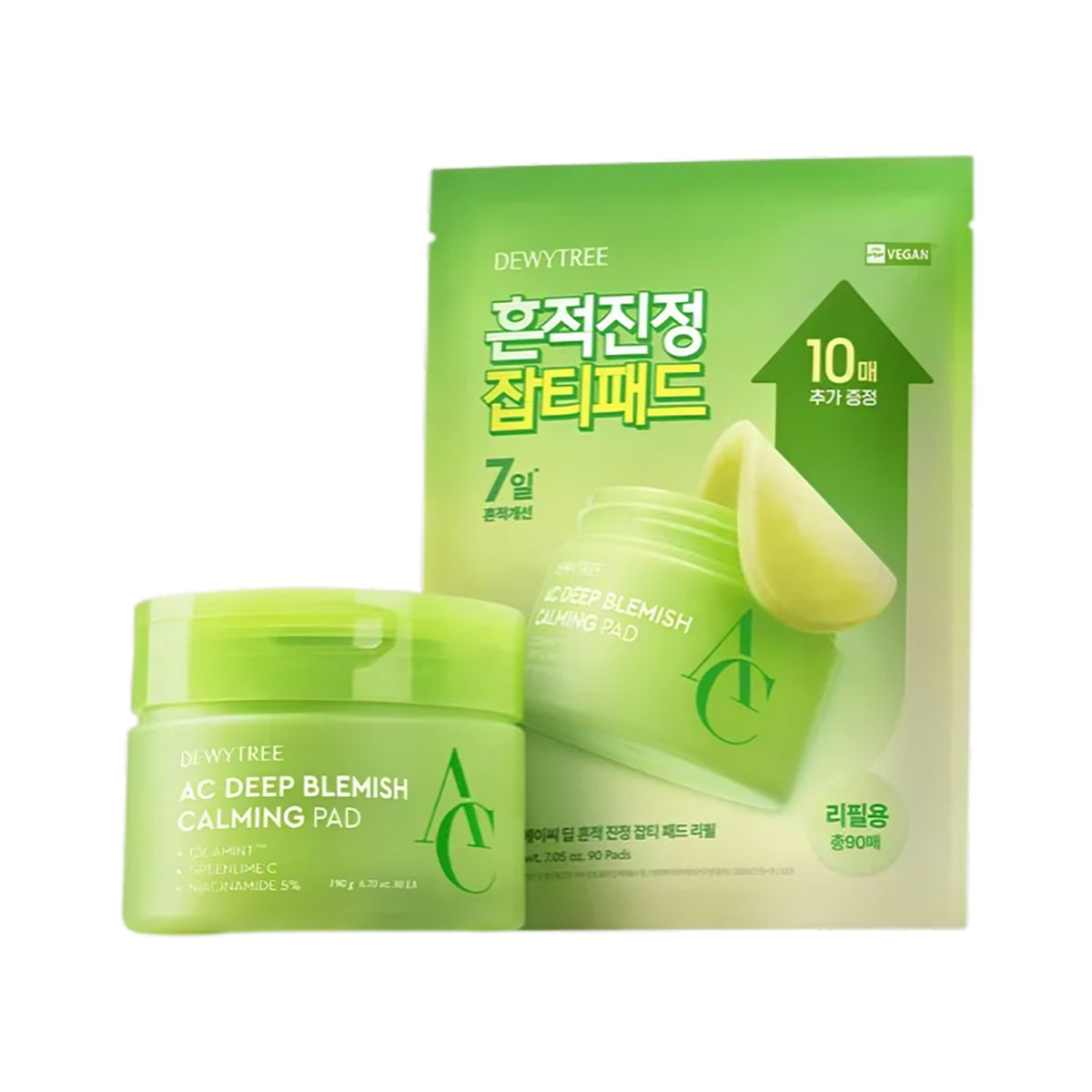 Dewytree AC Deep Blemish Calming Pad 80 Sheets + 90 Sheets Refill