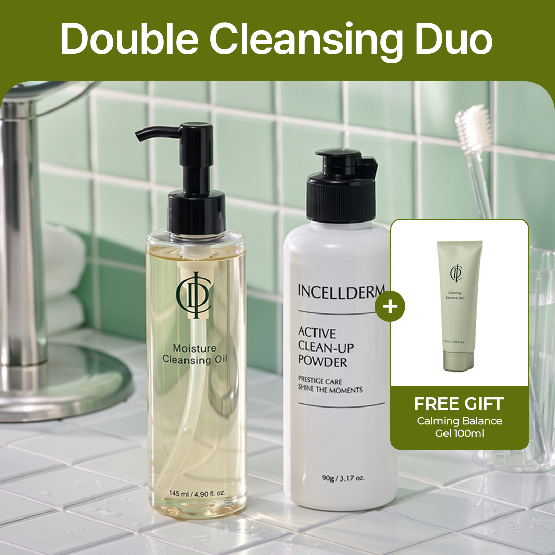 INCELLDERM Double Cleansing Duo + FREE Calming Balance Gel 100ml
