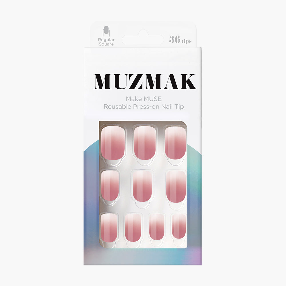 MUZMAK Nail Tips 36pcs #Dove(Regular Square)