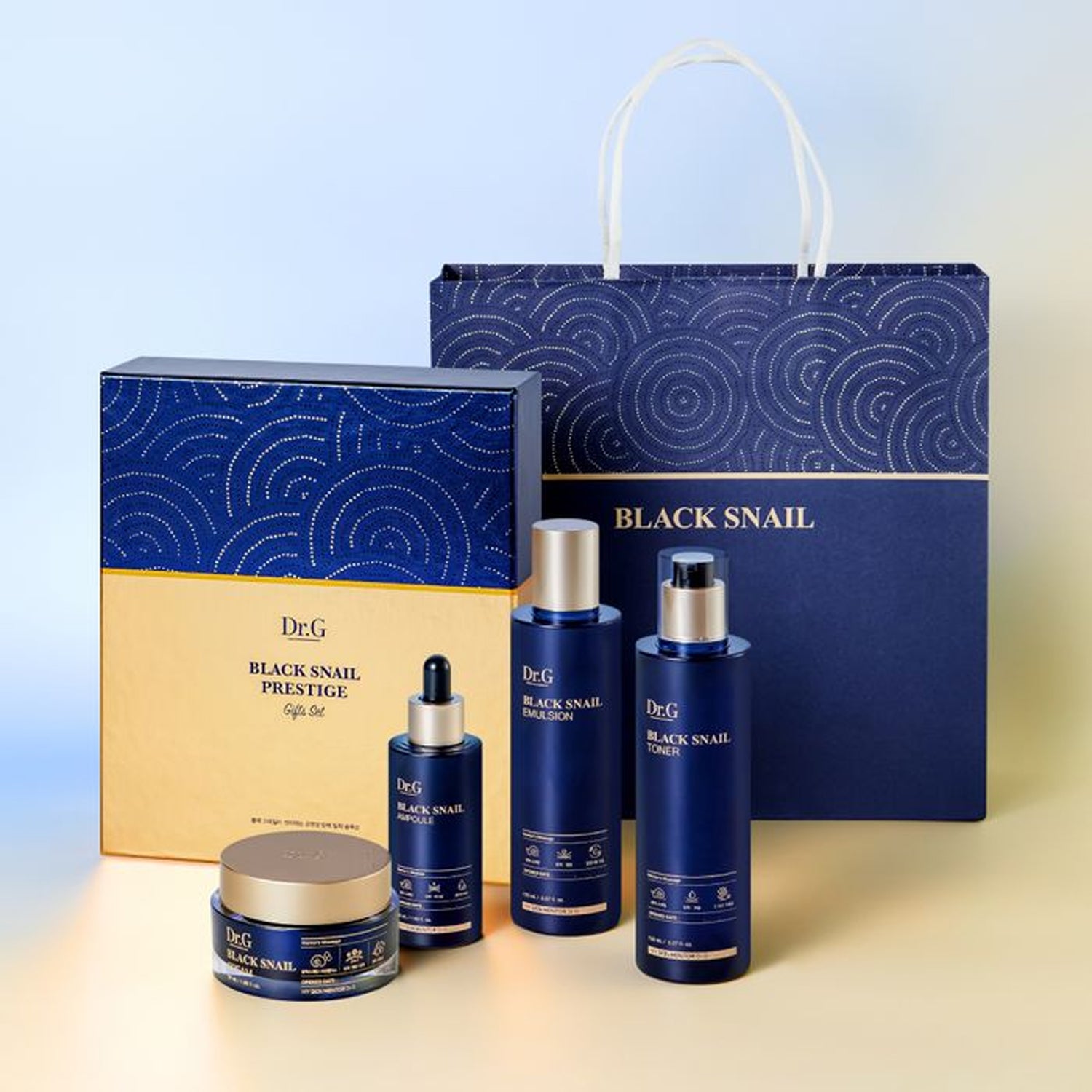 Dr.G Black Snail Prestige 4-Piece Full Set (Toner 150ml + Emulsion