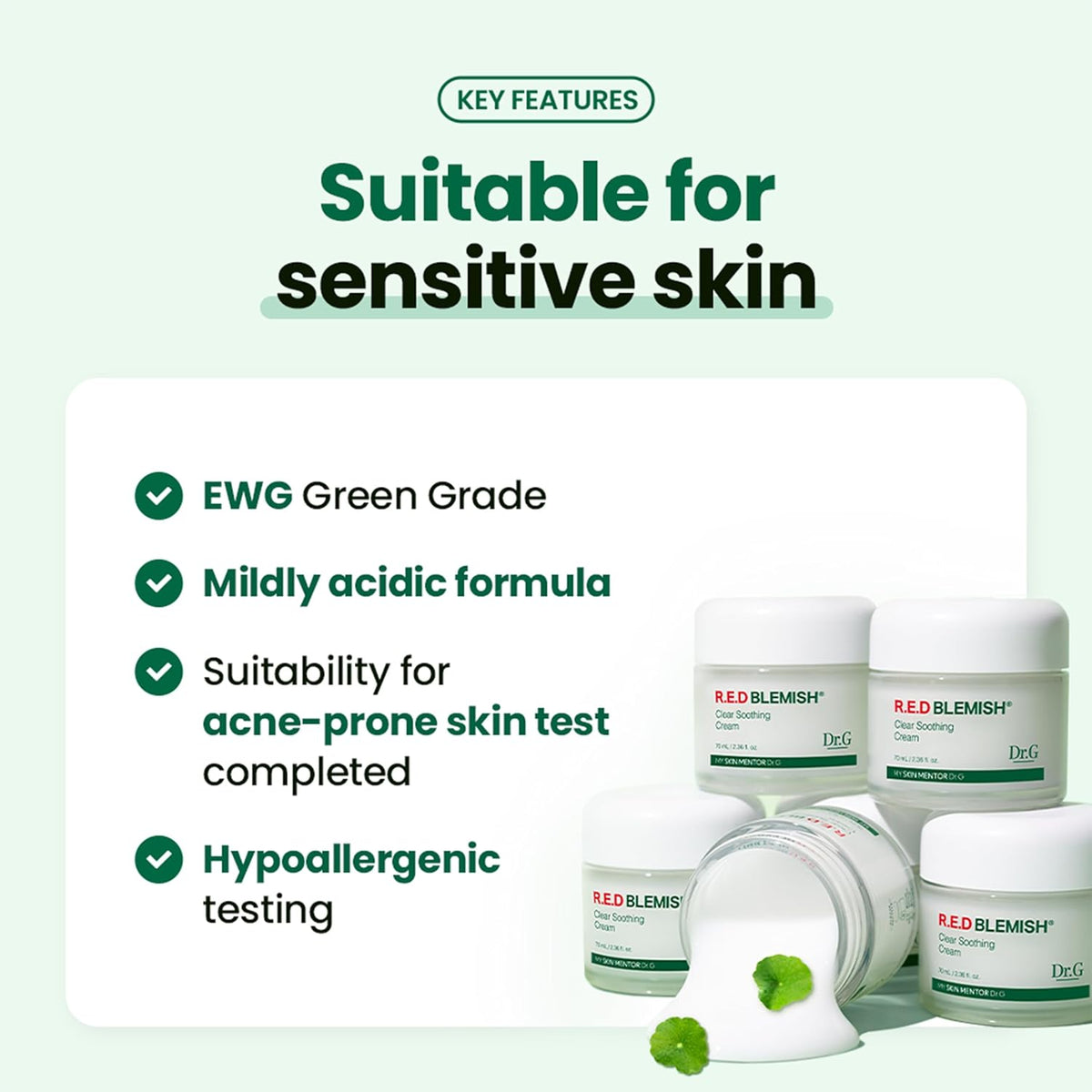 Dr.G Red Blemish Clear Soothing Cream 50ml: A powerful, clean-boosting cream for a flawless complexion.