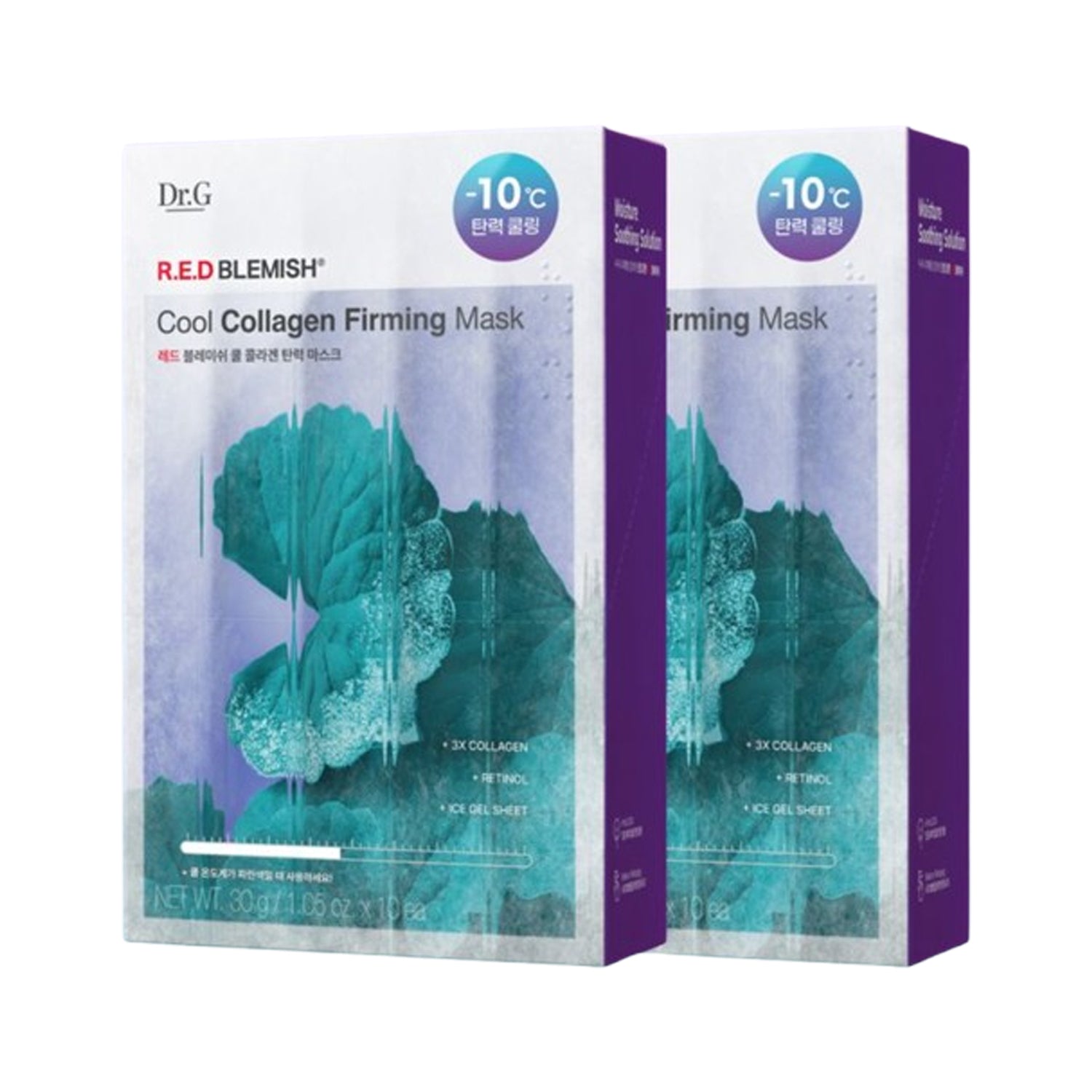 Dr.G Red Blemish Cool Collagen Firming Mask 30g (10 Sheets + 10 Sheets)