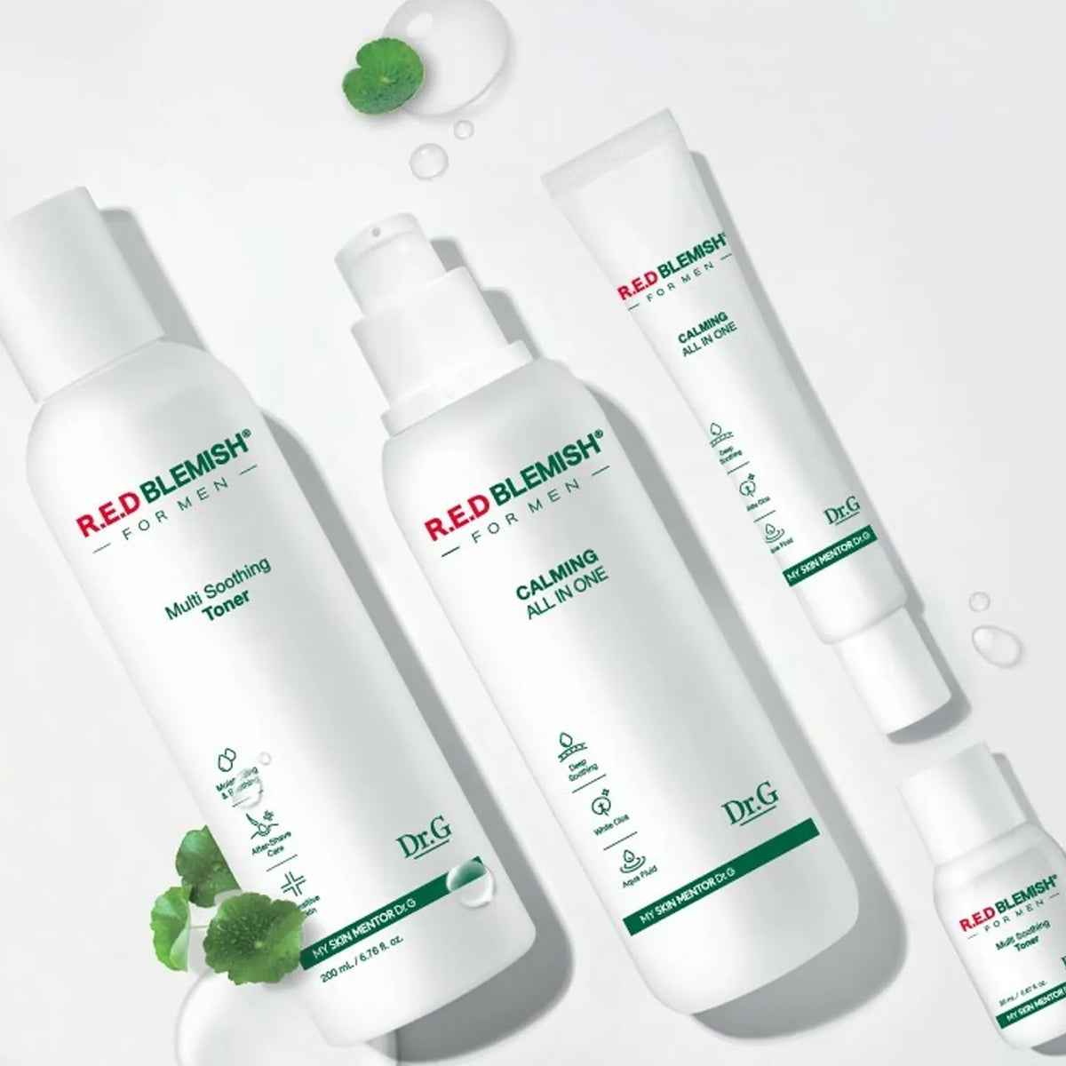 Dr.G Red Blemish For Men Multi Soothing Toner / Calming All In One 2P Set (+Miniature 2P)