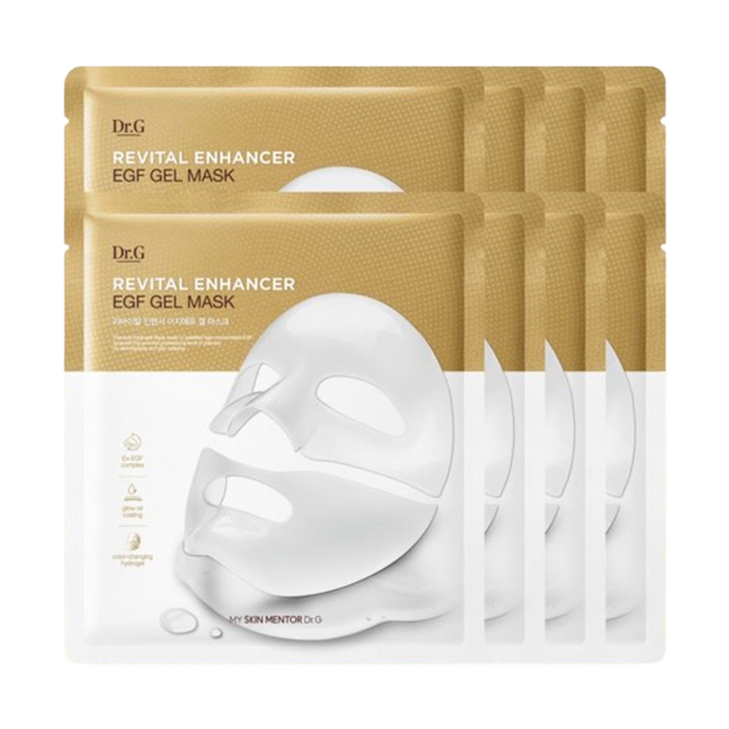 Dr.G Revital Enhancer EGF Gel Mask 4 Sheets + 4 Sheets (2 boxes) | DODO ...