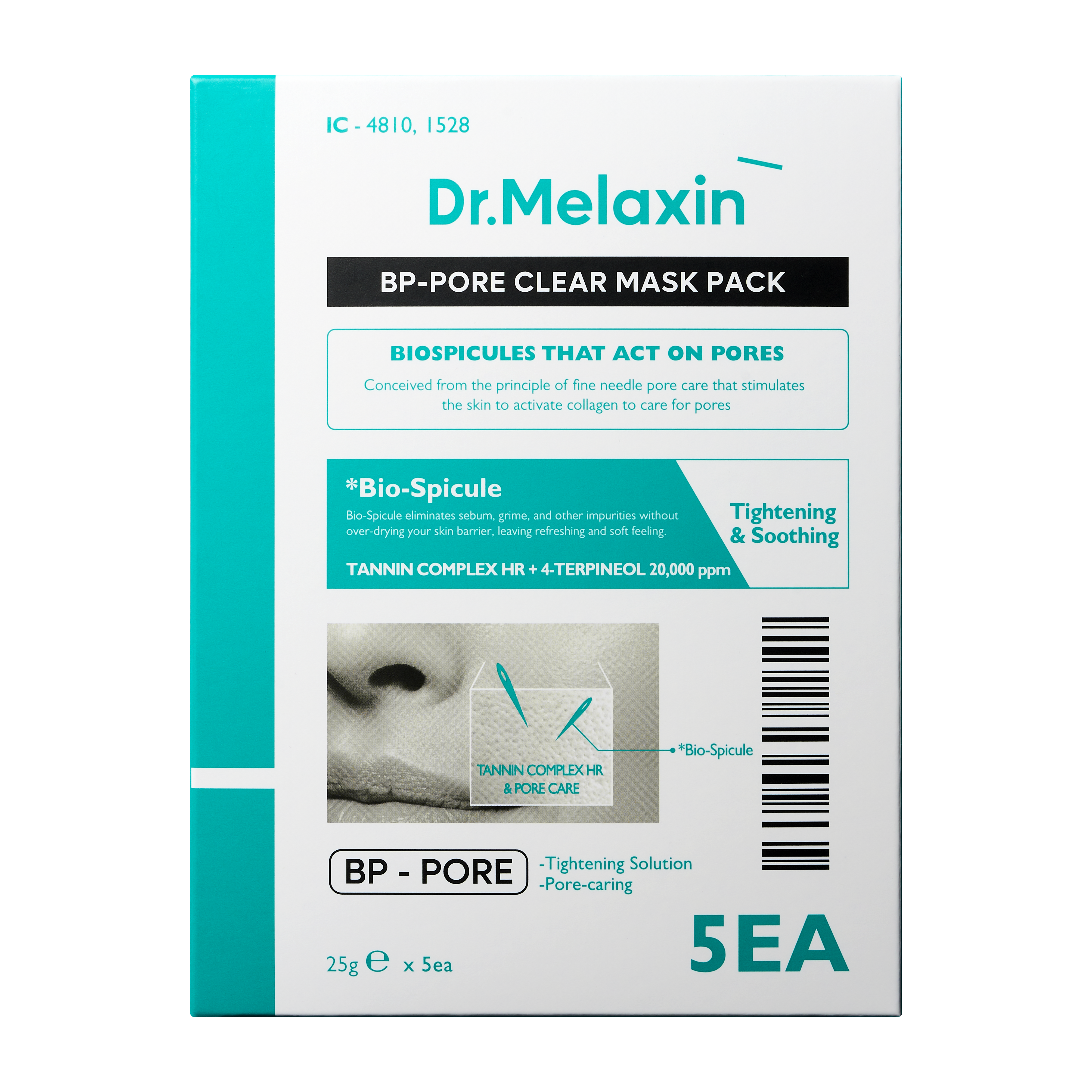 Dr.Melaxin BP Pore Clear Facial 5 Masks Pack