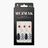 MUZMAK Nail Tips 36pcs #Draw Night(Almond)