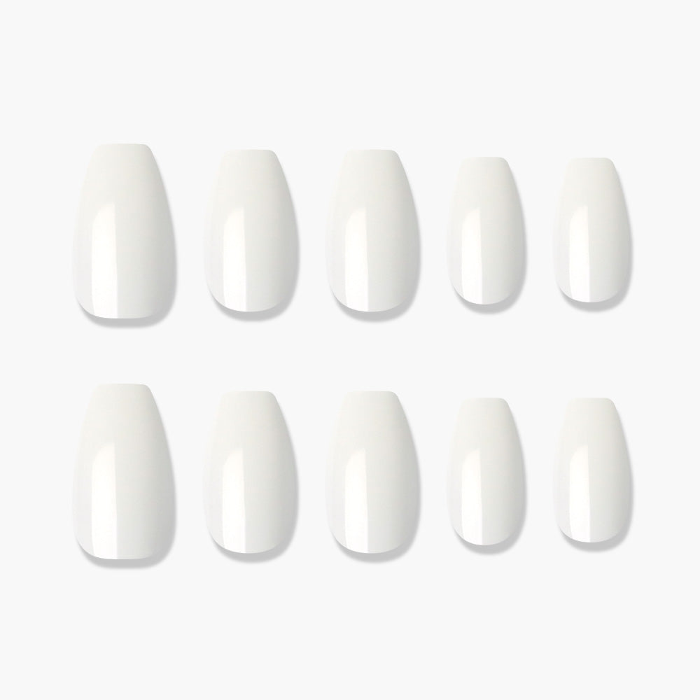 MUZMAK Nail Tips 36pcs #Edge White(Coffin)