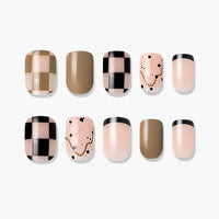 MUZMAK Nail Tips 36pcs #Egg Milktea(Regular Square)