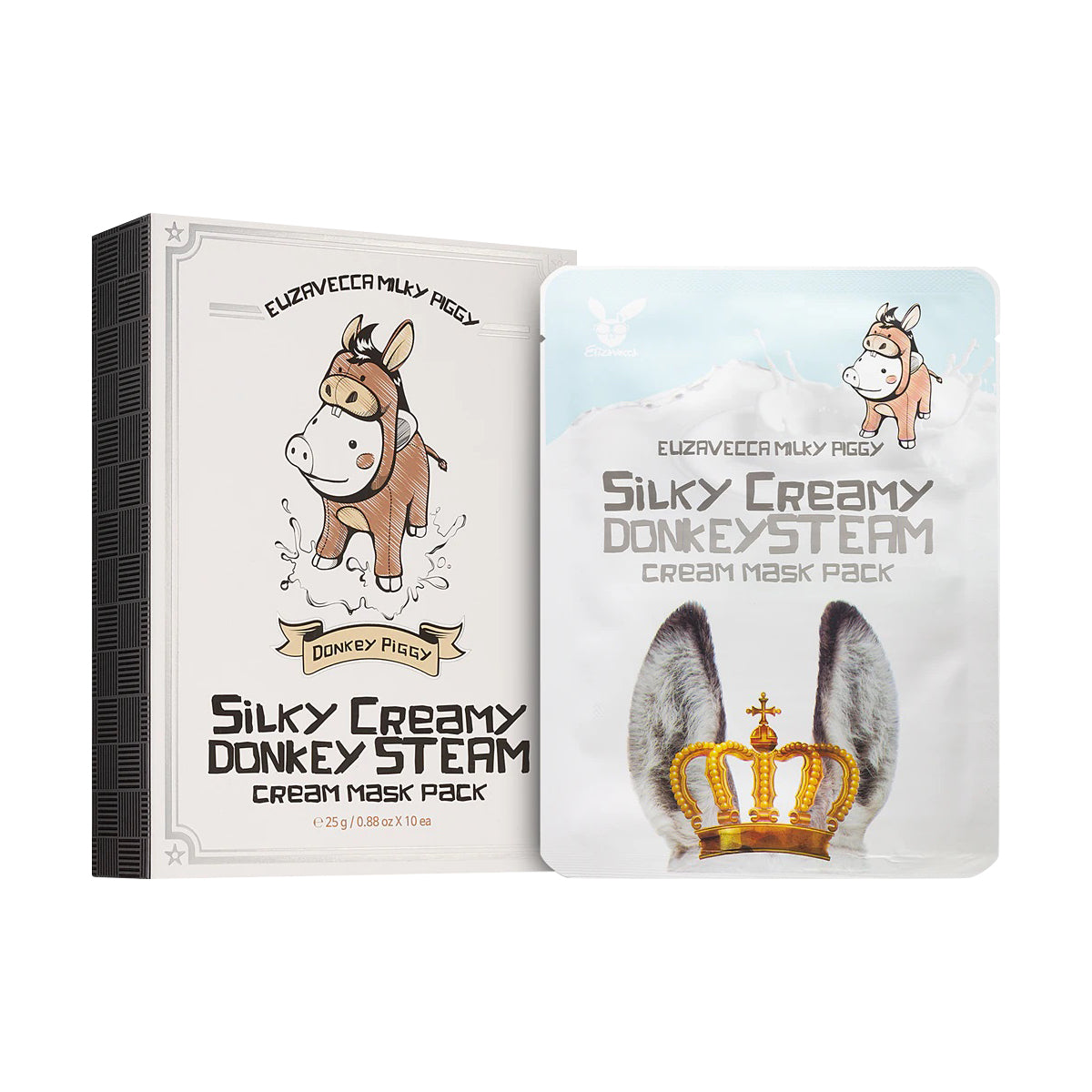 Elizavecca Milky Piggy Silky Creamy Donkey Steam Cream Mask Pack 25ml 10ea