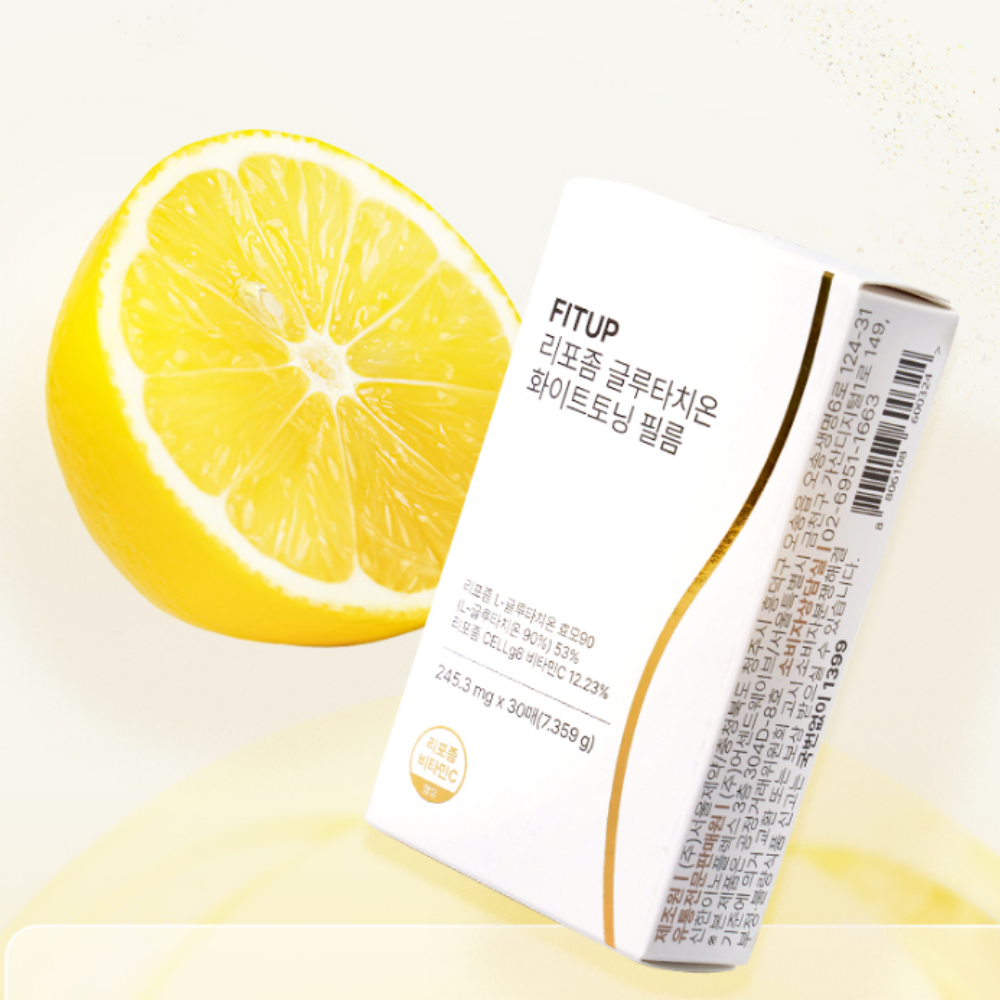 FITUP Liposomal Glutathione White Toning Film: 90% High-Purity & Potency Vitamin C (30 Sheets)