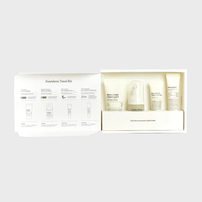 FORETDERM. Derma Relief Line Travel 4-Piece Kit