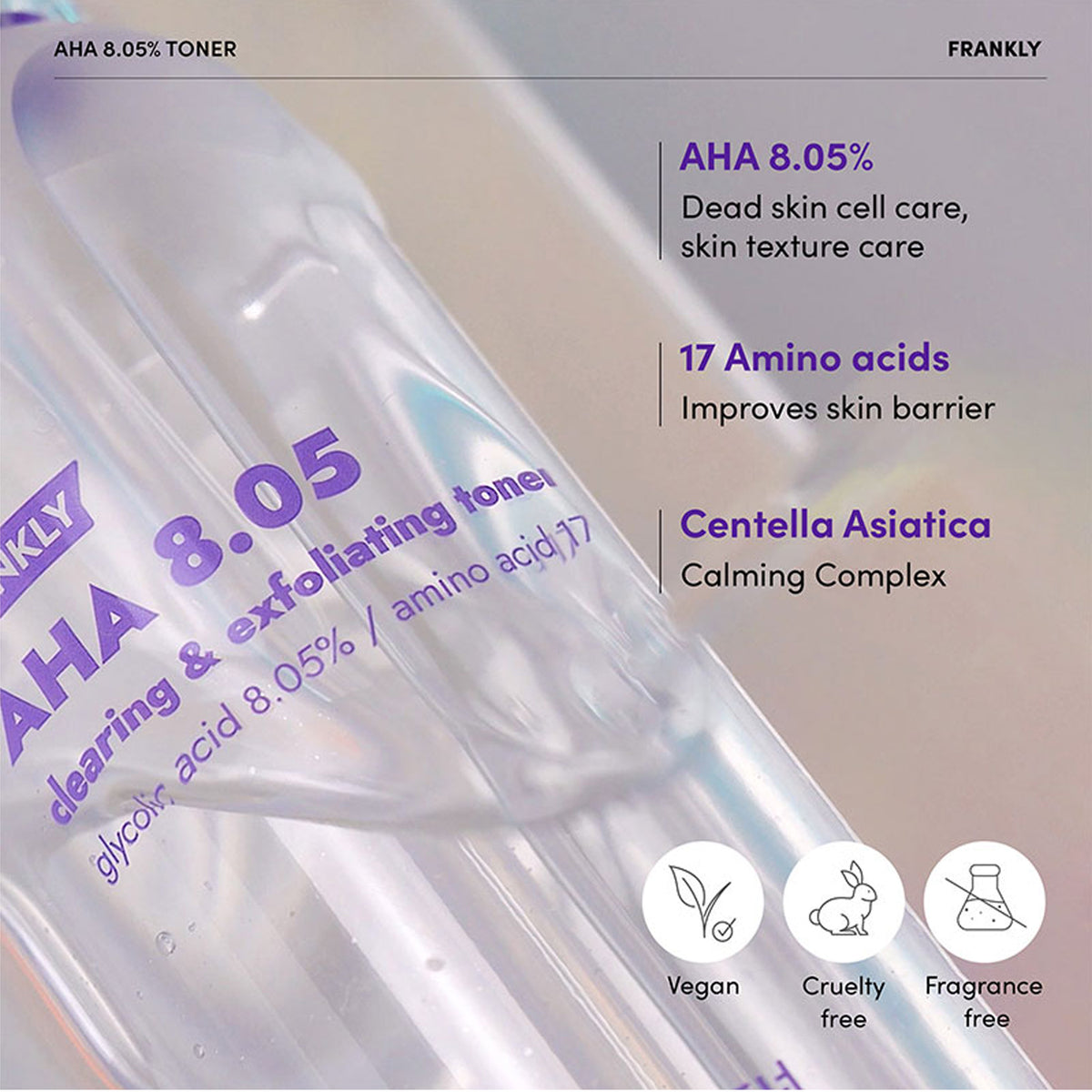 Francamente, AHA 8.05% Tóner 100 ml