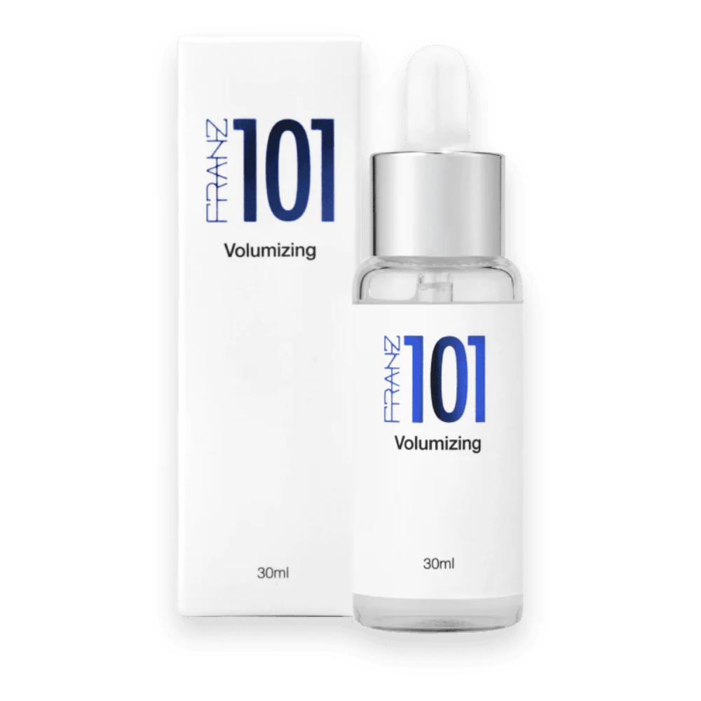 FRANZ 101 Volumizing Serum 30ml bottle designed to enhance hair volume and texture for a fuller appearance.