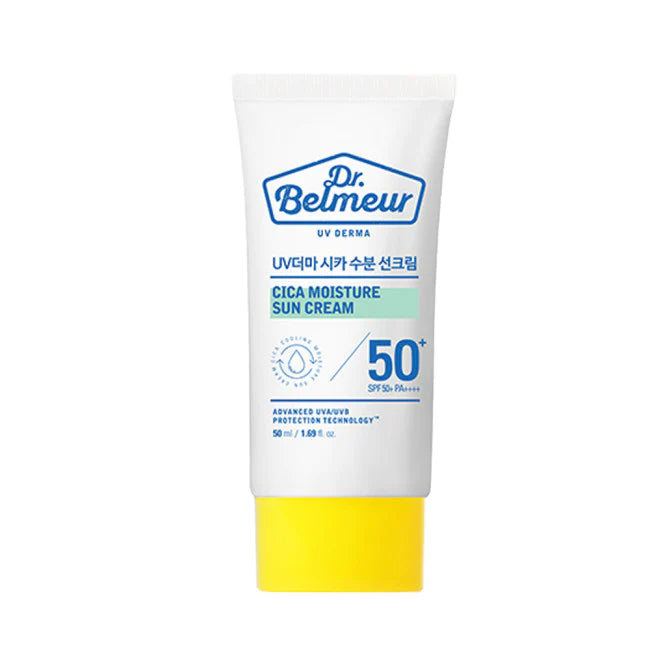 THE FACE SHOP Dr. Belmeur UV Derma Cica Moisture Sun Cream SPF 50+ PA++++ 50ml - DODOSKIN