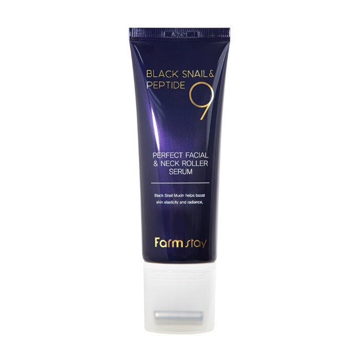 Snail Neck Farmstay Black Snail & Peptide 9 Perfect Facial & Neck Roller Serum ...